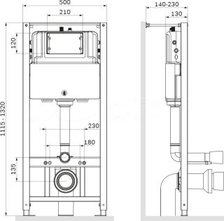 Система инсталляции для унитазов AM.PM Pro I012704.9001 с клавишей Pro L, белый
